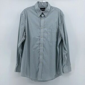 Lauren Ralph Lauren Mens Regular Fit Stretch Check Shirt Blue Green 16 32/33